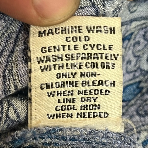 Women’s‎ Caffe Marrakesh Lightweight Short Sleeve Top Size 3XL Blue Floral Print - Picture 4 of 7